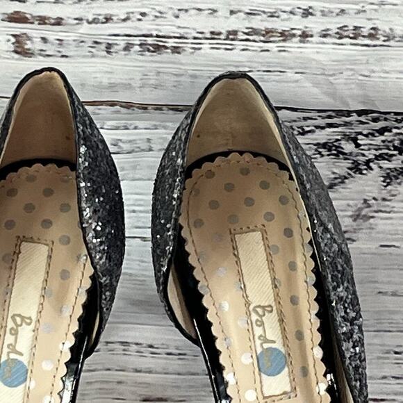 Boden Heels Pumps Shoes size 36 5.5 Gray Silver Sparkles Wedding Prom Evening - Picture 7 of 14